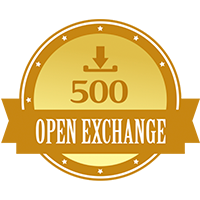 Gold Popular App Badge - あなたのOpen Exchangeアプリケーションに対するダウンロードが500件に達した