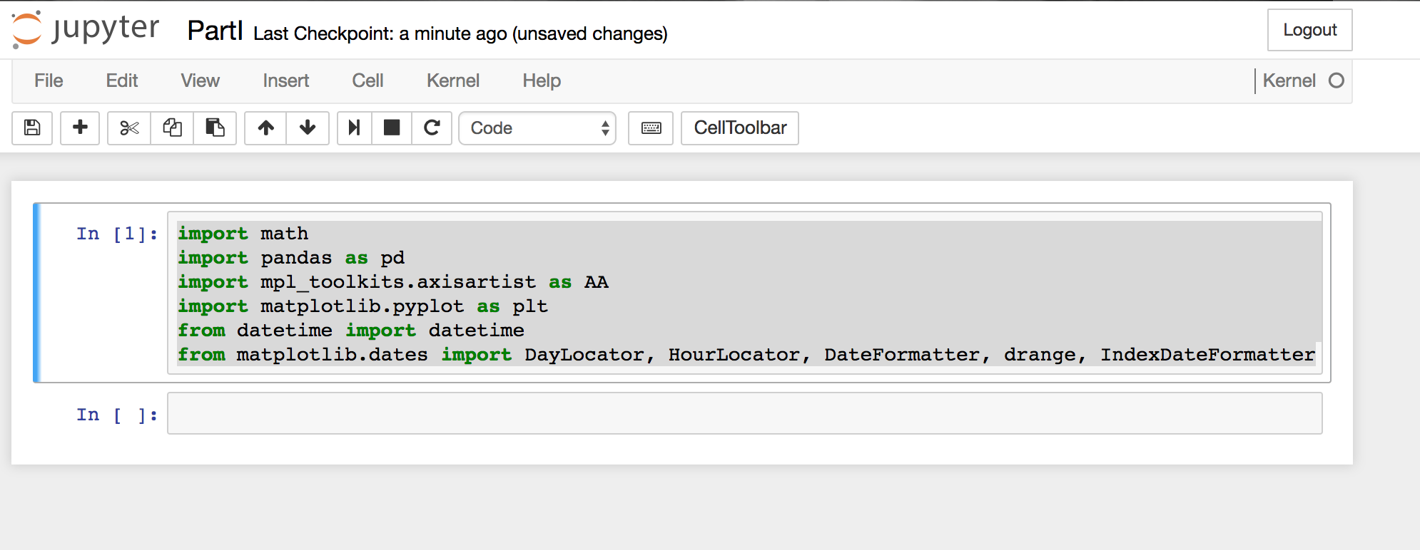 ノートブックのインポート