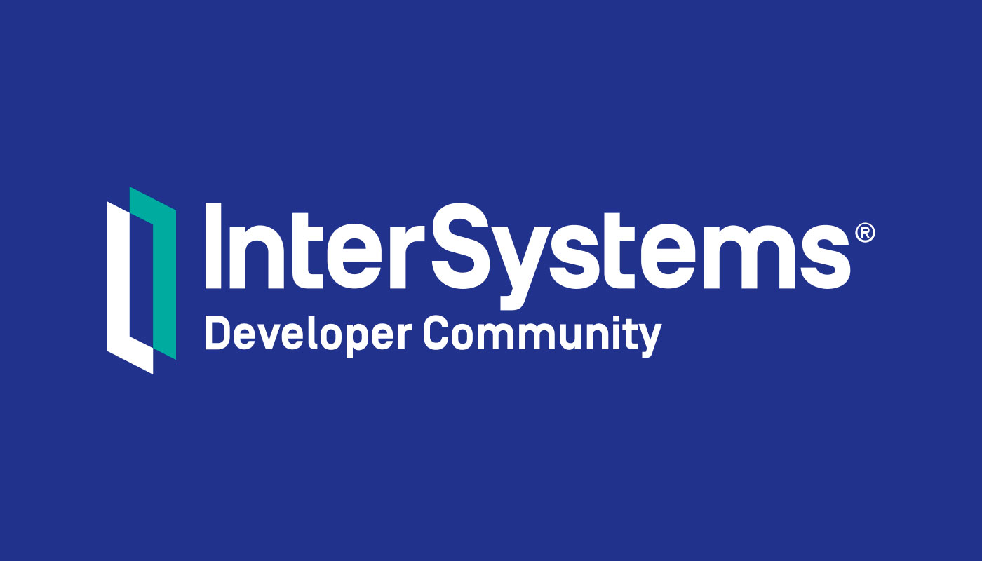Developer Community in Japanese for InterSystems IRIS, Caché, Ensemble ...
